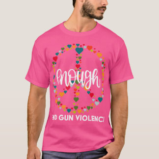 Wear Orange Peace Sign Enough End Gun Violence T-Shirt