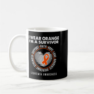 Wear Orange Ribbon Survivor Leukaemia Blood Cancer Coffee Mug