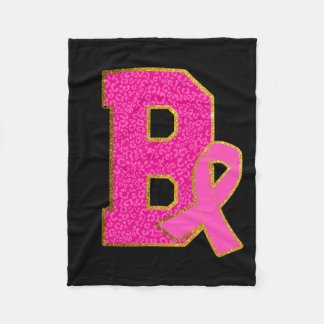 Wear Pink Bulldogs Breast Cancer Awareness Bulldog Fleece Blanket