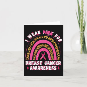 Wear Pink For Breast Cancer Awareness Support Pink Card