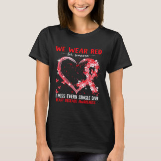 Wear Pink For Heart Disease Awareness Heart Ribbon T-Shirt