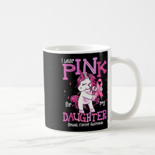Wear Pink For My Daughter Shirt Breast Cancer Awar Coffee Mug