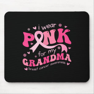 Wear Pink For My Grandma Mum Breast Cancer Support Mouse Pad