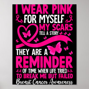 Wear pink for scars but failed breast cancer poster