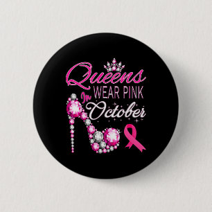 Wear Pink In October Breast Cancer Awareness Women 6 Cm Round Badge