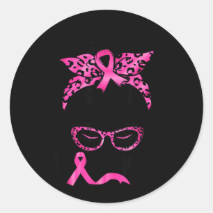 Wear Pink Warrior Breast Cancer Awareness Classic Round Sticker