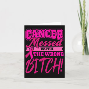 Wear Pink World Cancer Day Gift Pink Ribbon Chemot Card