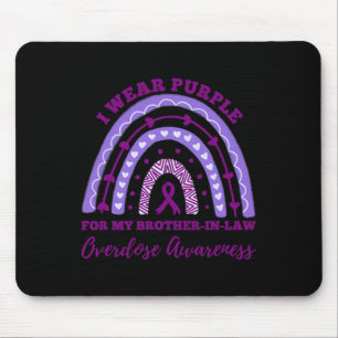 Wear Purple Brother In Law Overdose Awareness Rain Mouse Pad