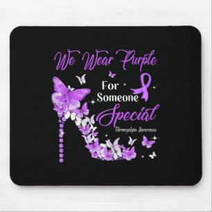 Wear Purple Butterflies Fibromyalgia Awareness Mouse Pad