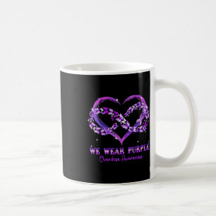 Wear Purple Butterfly Heart Overdose Awareness Coffee Mug