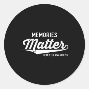 Wear Purple Dementia Awareness Gifts Memories Matt Classic Round Sticker