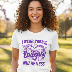 Wear Purple Epilepsy Awareness Butterflies Tri-Blend Shirt