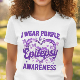 Wear Purple Epilepsy Awareness Butterflies Tri-Blend Shirt