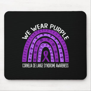 Wear Purple For Cornelia De Lange Syndrome Awarene Mouse Pad