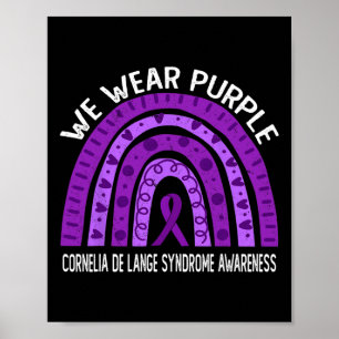 Wear Purple For Cornelia De Lange Syndrome Awarene Poster