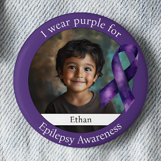 Wear Purple for Epilepsy Awareness Photo 6 Cm Round Badge