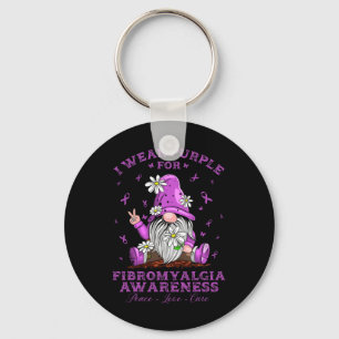 Wear Purple For Fibromyalgia Awareness Day Warrior Key Ring