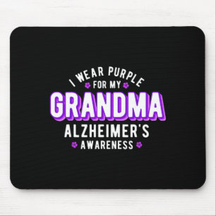 Wear purple for grandma alzheimer's awareness day mouse pad