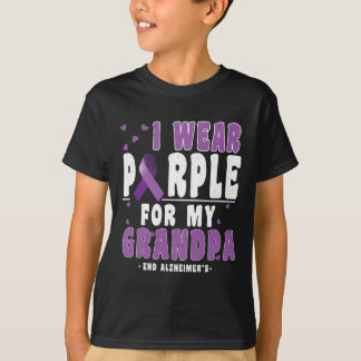 Wear Purple For Grandpa Alzheimer Alzheimers Aware T-Shirt