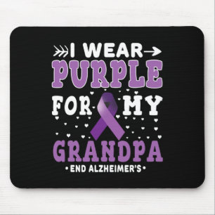 Wear Purple For Grandpa End Alzheimer Alzheimers A Mouse Pad
