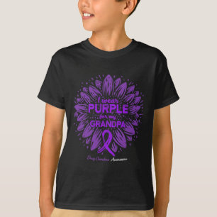 Wear Purple For Grandpa Sunflower Drug Overdose Aw T-Shirt
