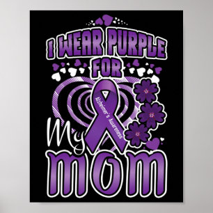 Wear Purple For Mum Alzheimerheimer Heimers Awaren Poster