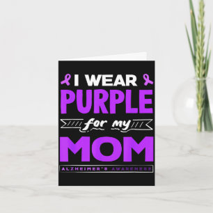 Wear purple for mum alzheimer's awareness ribbon card