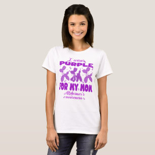 Wear Purple For Mum Cute Balloon Dog Alzheimer's T-Shirt