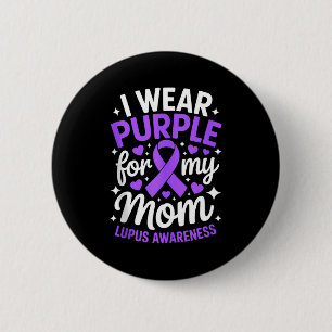 Wear purple for mum lupus awareness month sle 6 cm round badge