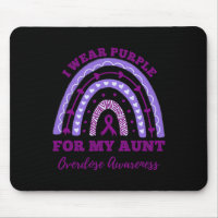Wear Purple For My Aunt Overdose Awareness Rainbow