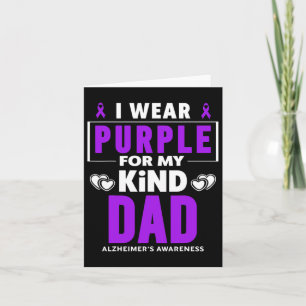 Wear Purple For My Dad Alzheimerheimer's Awareness Card