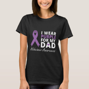 Wear Purple For My Dad Ribbon Family Love Warrior T-Shirt