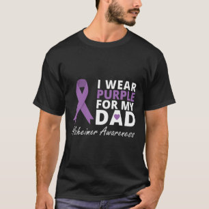 Wear Purple For My Dad Ribbon Family Love Warrior T-Shirt