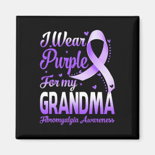 Wear Purple For My Grandma Fibromyalgia Awareness Magnet