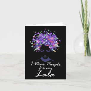 Wear Purple For My Lala Mum Support Alzheimerheime Card