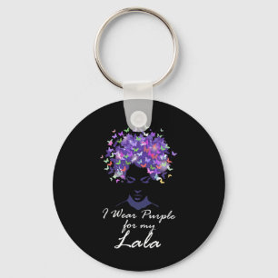 Wear Purple For My Lala Mum Support Alzheimerheime Key Ring