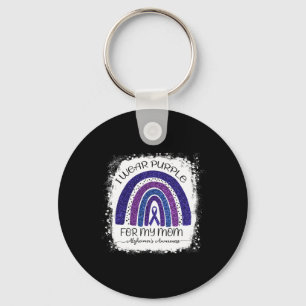 Wear Purple For My Mum Alzheimerheimer Bleached Ra Key Ring