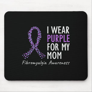 Wear Purple For My Mum Fibromyalgia Awareness Ribb Mouse Pad