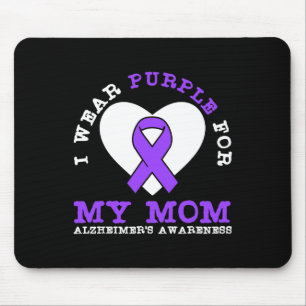 Wear Purple For My Mum Ribbon Heimerheimer Awarene Mouse Pad