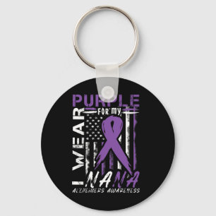 Wear Purple For My Nana Alzheimerheimer Heimers Aw Key Ring