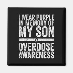 Wear Purple For My Son Drug Overdose Magnet
