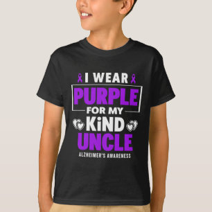 Wear Purple For My Uncle Alzheimerheimer's Awarene T-Shirt