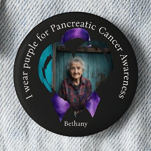 Wear Purple for Pancreatic Cancer Awareness Photo 6 Cm Round Badge