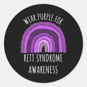 Wear Purple For Rett Syndrome Awareness Month Rett Classic Round Sticker