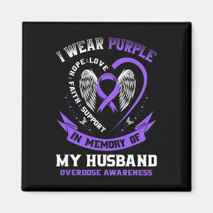 Wear Purple In Memory Of Husband Drug Overdose Awa Magnet