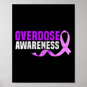 Wear Purple Overdose Awareness Gifts Opioid Surviv Poster