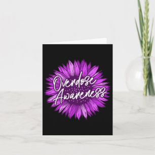 Wear Purple Overdose Awareness Gifts Survivor Ribb Card
