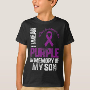 Wear Purplee In Memory Of My Son Overdose Awarenes T-Shirt