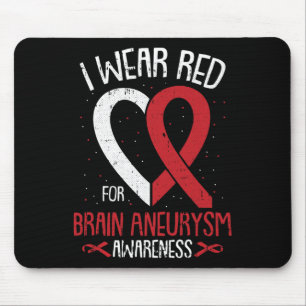 Wear Red For Brain Aneurysm Awareness Warrior Surv Mouse Pad