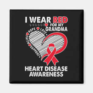 Wear Red For Grandma Heart Disease Awareness Chd S Magnet